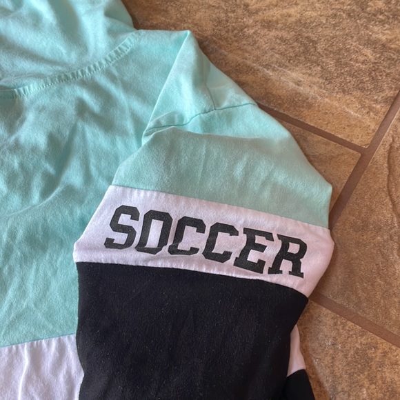 + nwot + JUSTICE Soccer Crop Hooded Long Sleeve Shirt - Picture 6 of 6